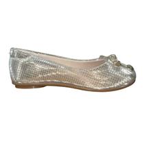Sapatilha Casual Enfeite Laço Infantil Menina Molekinha 2083.1106 Dourado Metalizado