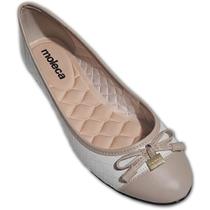 Sapatilha Casual Feminina Moleca Leve Super Confortável Branco Off 36 Cód. 2517