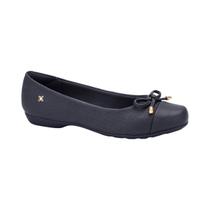 Sapatilha Casual Saltinho Baixo Laço Feminina Softli Preto 38