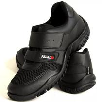 Sapatilha Ciclista Mtb Sapato Masculino Feminino Caminhada tiras autocolantes Resistente Preto