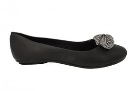 Sapatilha Com Laço de Strass Casual Feminina Moleca 5094.1605