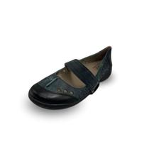 Sapatilha Couro J.Gean Sapato Denin Preto Confortável Sapatilha Couro J.Gean Sapato Denin Preto Confortável