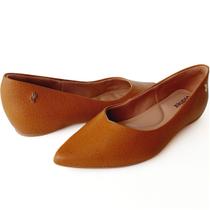 Sapatilha Couro Macio Usaflex BicoFino Confort SaltoEmbutido