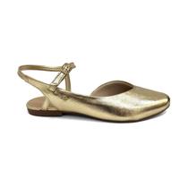 Sapatilha Dakota Slingback Bico Fino G9834 Champagne