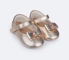 Sapatilha de bebe pampili nina laço e pingente - 379706 Sapatilha de bebe pampili nina laço e pingente - 379706