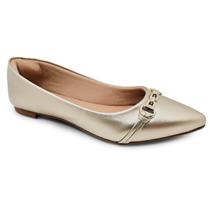 Sapatilha de Bico Fino Careflex com Enfeite de Corrente