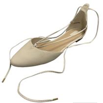 Sapatilha de Couro Creme da Forever 21 - Tam 39