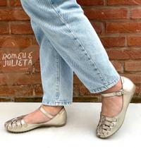 sapatilha de couro feminina estilo retrô cor ouro velho Izabela Araújo sapatilha de couro feminina estilo retrô cor ouro velho Izabela Araújo