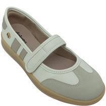 Sapatilha Esportiva Dakota Feminina com Tiras Autocolantes Cor:PorcelanaTamanho:39