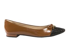 Sapatilha Fem Bico Fino Verniz Soft Casca - Cód 8117124