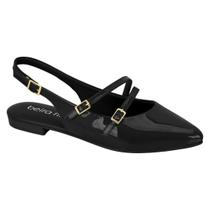 Sapatilha Fem. Verniz Slingback Bico Fino Beira Rio 41341012