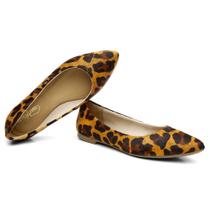 Sapatilha Feminina Animal Print Dia a Dia Estilo Leve Casual Sapatilha Feminina Animal Print Dia a Dia Estilo Leve Casual