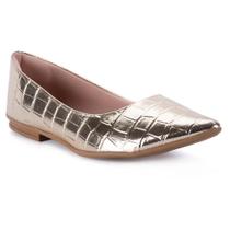 Sapatilha Feminina Animal Print Elegante Bico Fino Confortável Luxo