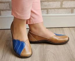 Sapatilha Feminina Azul E Marron TM 37 Sapatilha Feminina Azul E Marron TM 37
