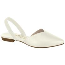 Sapatilha Feminina Beira Rio Mule Bico Fino Napa Fivela Conforto