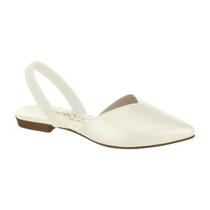 Sapatilha Feminina Beira Rio Mule Slingback Bico Fino Elastico Ref: 4134.446