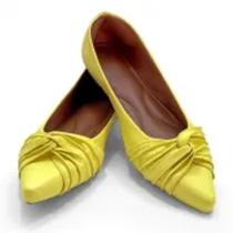 Sapatilha Feminina Bico Fino Amarela