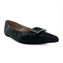 Sapatilha Feminina Bico Fino Com Fivela Modelo Tendência 218