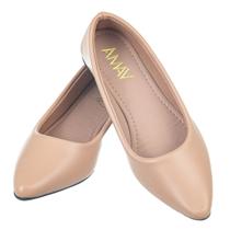 Sapatilha Feminina Bico Fino Confortável Sintético Napa