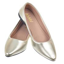 Sapatilha Feminina Bico Fino Confortável Sintético Napa Sapatilha Feminina Bico Fino Confortável Sintético Napa