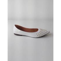 Sapatilha Feminina Bico Fino Detalhe Hotfix Confortável Moda Casual Blogueira