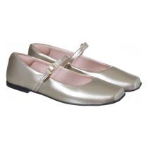 Sapatilha feminina bico quadrado boneca com fivela casual lolla maria
