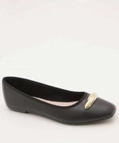 Sapatilha Feminina Bico Quadrado Moleca-35047 Sapatilha Feminina Bico Quadrado Moleca-35047