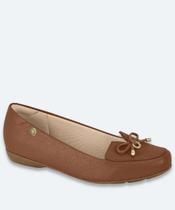 Sapatilha Feminina Bico Redondo Laço Modare Marrom-19007