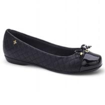 Sapatilha Feminina Bico Redondo Preto Softli 10004.10181