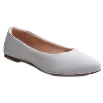 Sapatilha Feminina Branca Bico Fino Casual Elegante