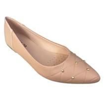 Sapatilha Feminina Casual Bico Fino Com Tachinhas Sua Cia 8002-13891