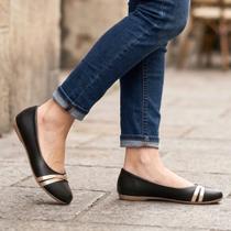 Sapatilha Feminina Casual Macia Conforto Bico Redondo