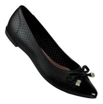 Sapatilha Feminina Casual Moleca Laço Napa Preta Original