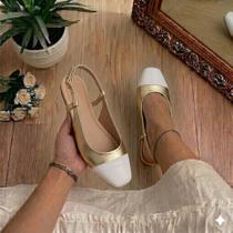 Sapatilha Feminina Confortável Luxo Elegante Sapato Feminino Slingback Mocassim Bico Quadrado Sapatilha Feminina Confortável Luxo Elegante Sapato Feminino Slingback Mocassim Bico Quadrado