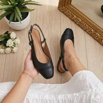 Sapatilha Feminina Confortável Luxo Elegante Sapato Feminino Slingback Mocassim Bico Quadrado Sapatilha Feminina Confortável Luxo Elegante Sapato Feminino Slingback Mocassim Bico Quadrado