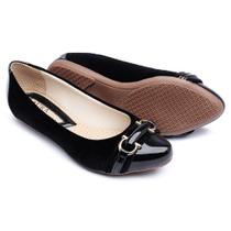 Sapatilha Feminina Conforto Veludo Preto (Ref:JO3090) Sapatilha Feminina Conforto Veludo Preto (Ref:JO3090)