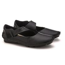 Sapatilha Feminina Couro Elástico Casual Conforto Leve Macia