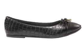 Sapatilha Feminina em Croco Soft Preto Cód 8303126