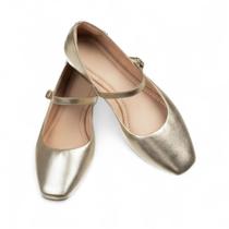 Sapatilha Feminina Estilo Básico Mary Janes Sapato Feminino Boneca com Fecho Fivela e Sem Salto