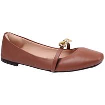 Sapatilha Feminina Flat Bailarina Tira com Laço ABS Moderna Elegante Via Angel 9302