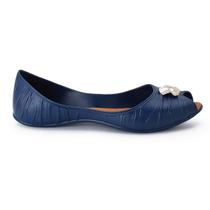 Sapatilha feminina injetada mocassim com detalhe metálico Azul Sapatilha feminina injetada mocassim com detalhe metálico Azul