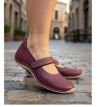 sapatilha feminina kolosh casual cabernet palmilha gel