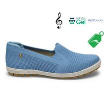 sapatilha feminina kolosh slip on malha palmilha gel