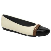 Sapatilha Feminina Maxi Michele Off White Preto Piccadilly 122031-1 Sapatilha Feminina Maxi Michele Off White Preto Piccadilly 122031-1