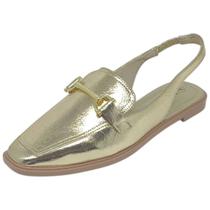 Sapatilha Feminina Metalizada Slingback Moderna Bebecê