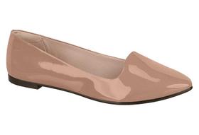 Sapatilha feminina moleca 5635.816 bico fino verniz