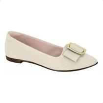 Sapatilha Feminina Moleca Bico Fino Laço Fivela Conforto Sapatilha Feminina Moleca Bico Fino Laço Fivela Conforto