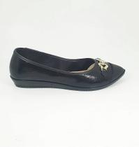 Sapatilha Feminina Moleca Conforto Bico Fino 5778.103 Preto