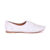 Sapatilha Feminina Oxford Couro Legitimo Antiderrapante