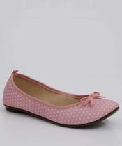 Sapatilha Feminina Poá Bico Quadrado Moleca